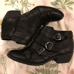 Black Punk Ankle Boots